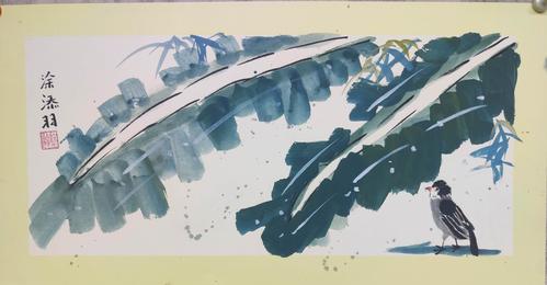 涂添雨 《雨打芭蕉》