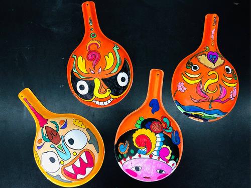 彩绘马勺～美术兴趣班学生作品