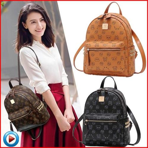 购客2019小ck双肩包女韩版 明星同款 时尚 书包软皮真皮背包迷你潮