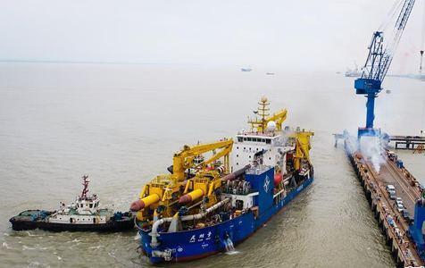 又一座大岛吹填完成,面积269万平方米,中国挖泥船再创