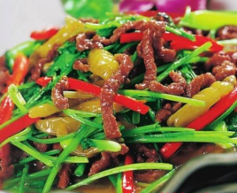 泡椒香芹牛肉丝