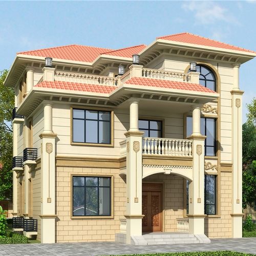 11x11米精致欧式独栋农村三层别墅设计图纸