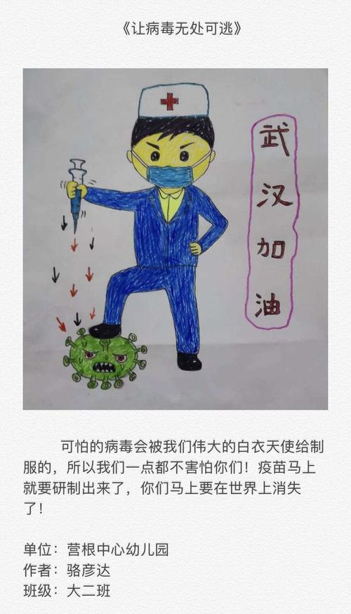 营根中心幼儿园"众志成城,抗击疫情"——小小美术家在行动之儿童画小
