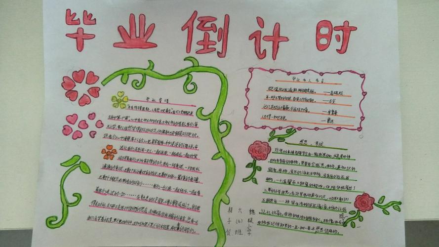 王村乡魏联小学六乙手抄报——毕业倒计时