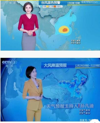 央视天气预报主持人孙凡迪身材太好了,被赞裴新华后最佳