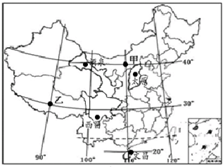 读图,完成下列各题: (1)写出四大卫星发射基地所在省级行政区的全称