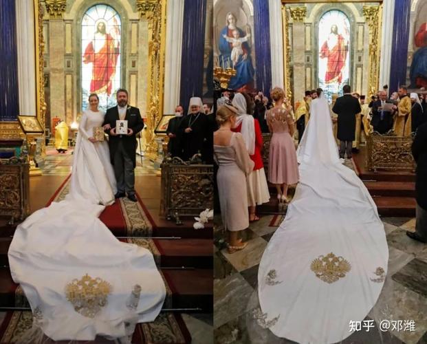 俄罗斯百年一遇"皇室婚礼",新娘穿高定戴chaumet冠冕