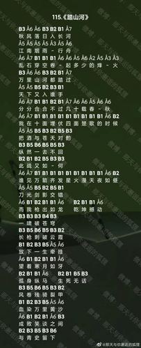 光遇踏山河乐谱分享