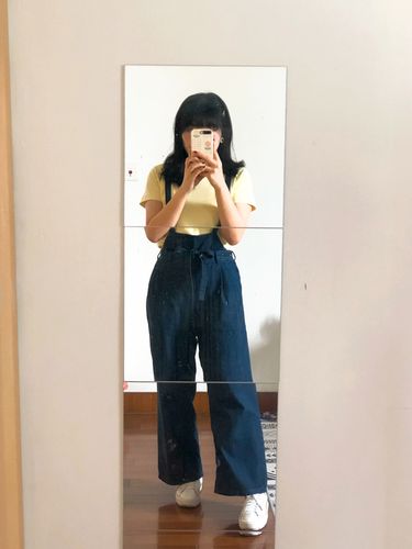 今天豆泥穿了啥 微胖小孩的大胶囊_优衣库怎么样_微胖穿搭_牛仔裤