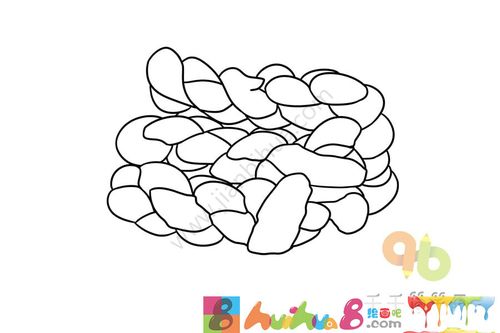 伍佑糖麻花简笔画,伍佑糖麻花图片,伍佑糖麻花简笔画画法,食物简笔画