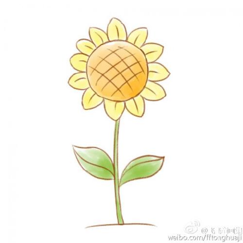 向日葵花怎么画向日葵的儿童画简笔画画法向