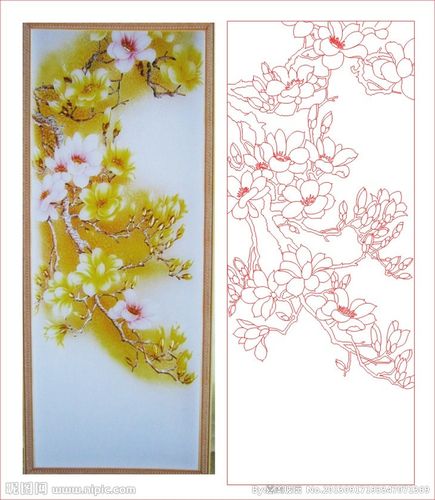 玉兰花矢量图__绘画书法_文化艺术_矢量图