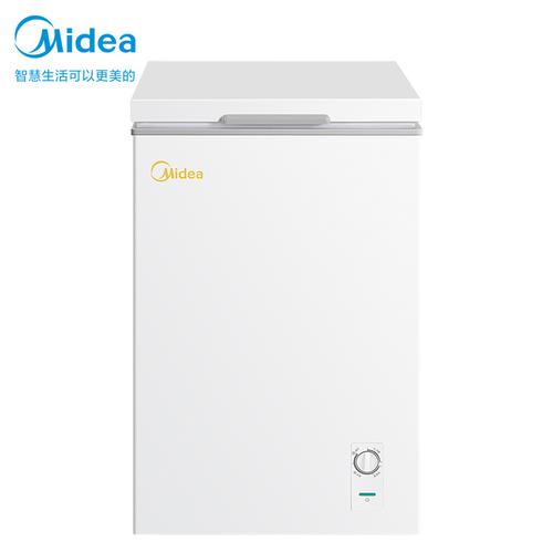 美的midea100升单温卧式冷柜家用冰柜冷藏冷冻转换顶开门迷你冷柜节能