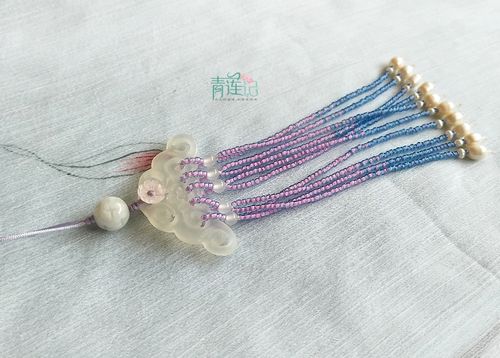 【青莲记】那年花开月正圆衍生 米珠流苏汉服旗袍茶服压襟挂件_7折