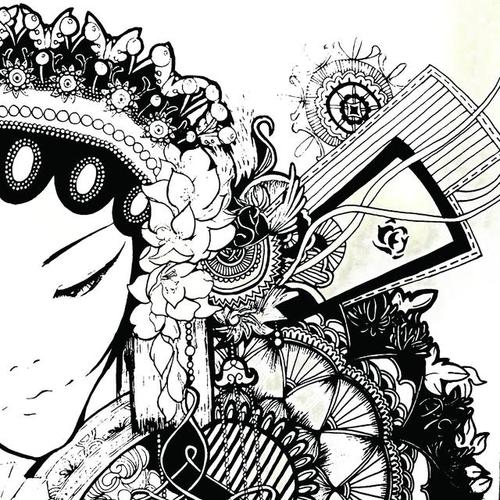 人物类主题黑白线描素材,看上一眼就喜欢上画画,黑白