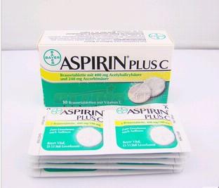 皇冠现货 德国原产bayer拜耳aspirin阿司匹林维生素c泡腾片 10片