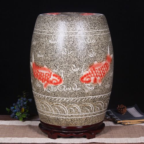 陶瓷密封凳子防潮水缸米缸景德镇米桶