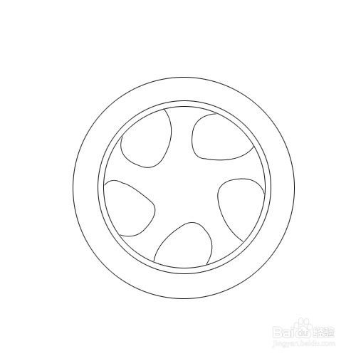 如何画汽车车轮简笔画