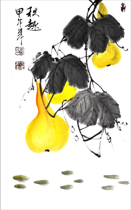 李忠庆国画作品欣赏 葫芦(一)