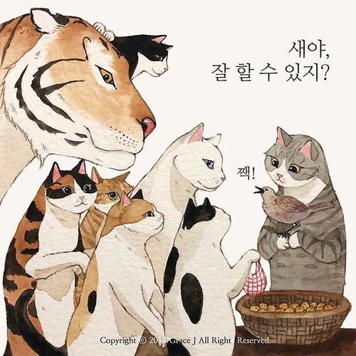 大猫小猫.ins:illustrator_grace_j
