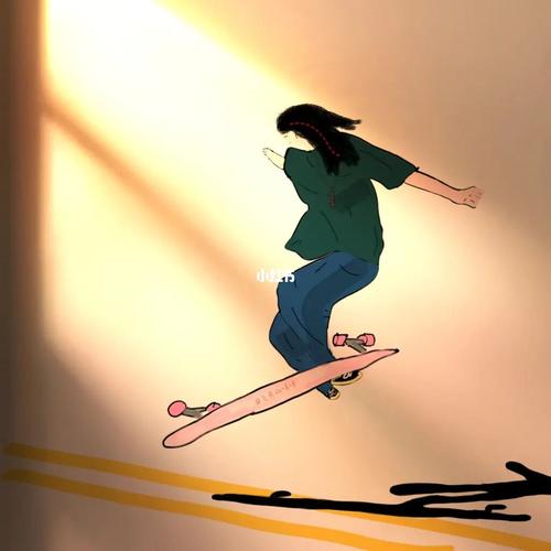 长板女孩专属头像   78_滑板_头像_浪漫_长板女孩_素材_头像