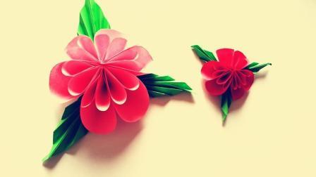 手工折纸详细教程 看你妙手折花 好看又简单的花 颜色靓丽丰富