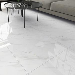 爵士白全抛釉800*800客厅餐厅地板砖雅士白600白色卧室大理石瓷砖