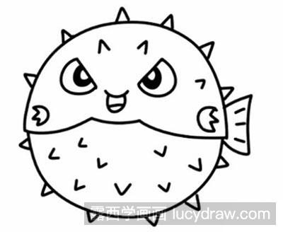 儿童画教程:教你画河豚