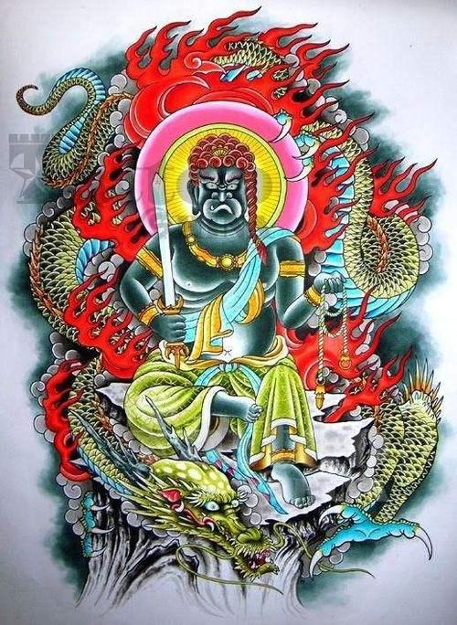 不动尊菩萨亦称"不动明王".