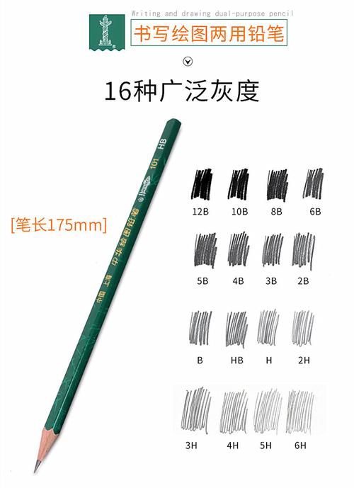 中华101六角绿色木质高级学生绘图素描铅笔hb 2b 3b 4b 5b 6b正品_7折