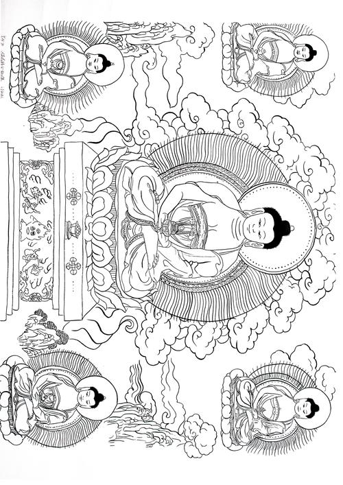 佛像白描