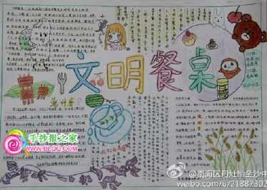 小学食堂文明用餐手抄报 文明用餐手抄报