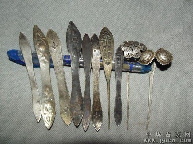 (东北小孙)冒险拍一元拍真正的古代银簪子一共19个 - 中华古玩网
