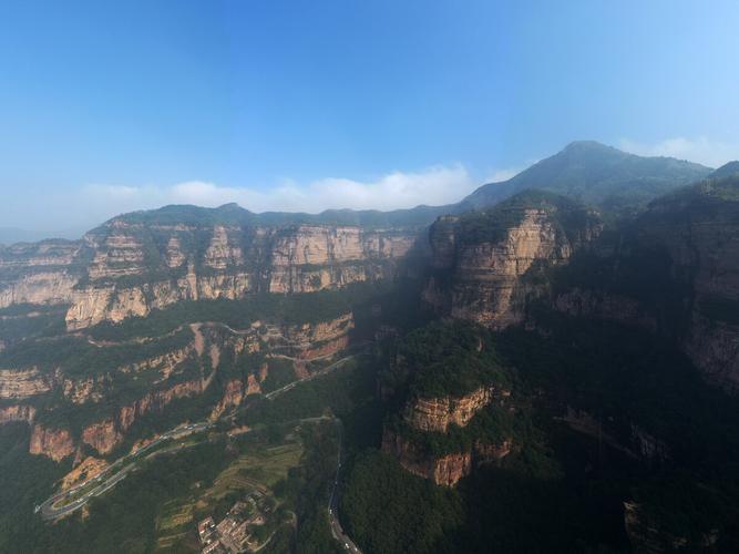 河南安阳航拍林州太行大峡谷风景区