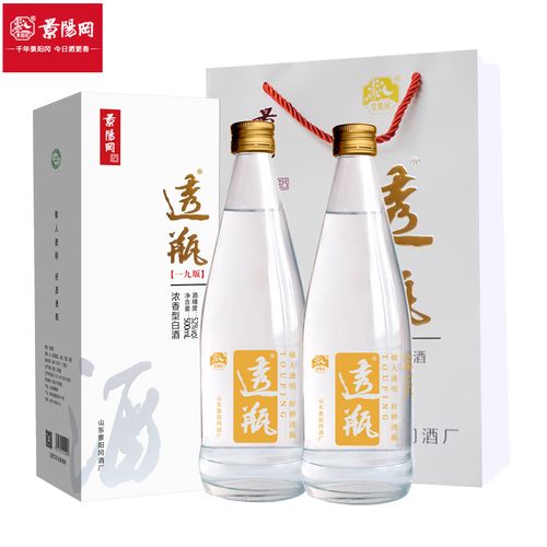 2019年份 景阳冈透瓶酒38度浓香型白酒粮食酒宴请整箱6瓶山东特产
