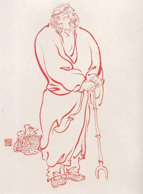 弘一法师《百尊白描罗汉》欣赏(中)