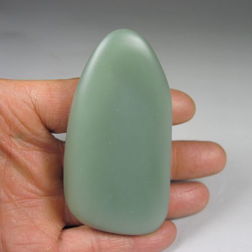 和田玉原料 温润细腻 特细 沙枣青籽料101克把件 e-278 原石商品图片