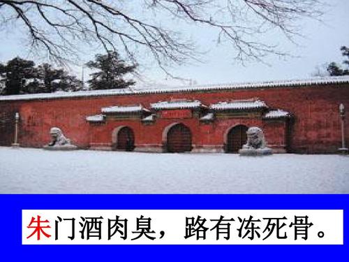 朱门酒肉臭,路有冻死骨.