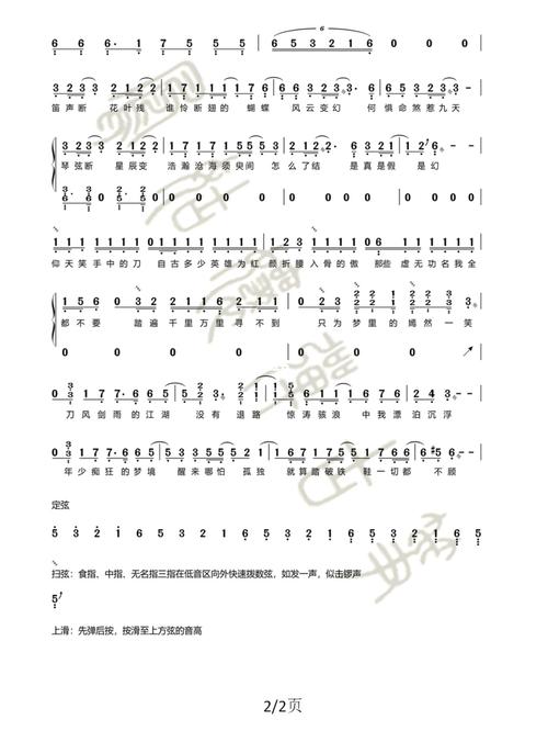 【古筝谱】tnt时代少年团《剑雨江湖》