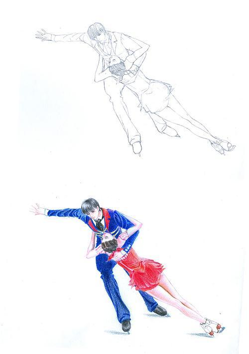 小藤(微信公众号: 小藤的绘画小站)2014-03-07 16:43:22 花样滑冰