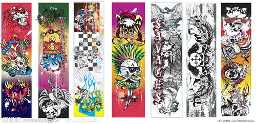 国外滑板设计图案图片