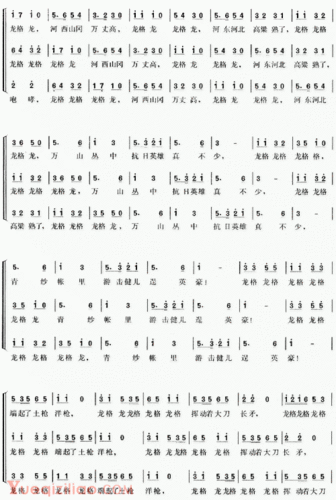 合唱歌曲[保卫黄河]简谱