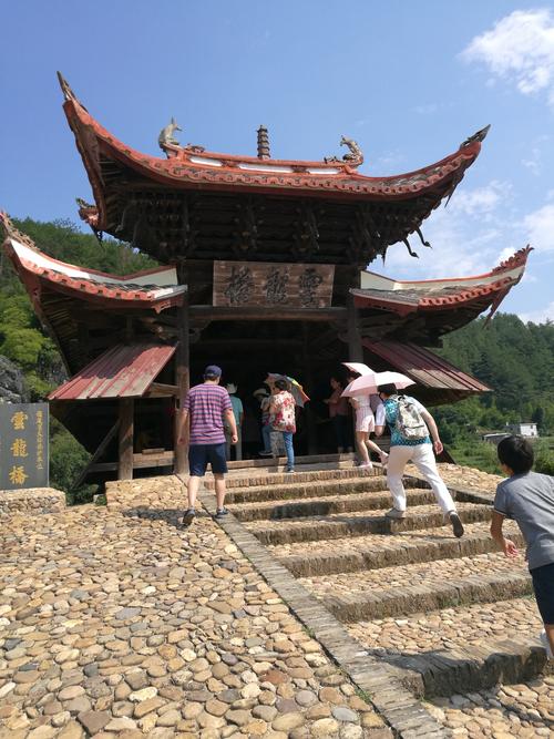 福建三明清流灵台山自然风景及人文景观,罗坊云龙桥景观2018.8.