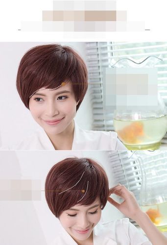 女孩子短头发精剪斜刘海可爱发型