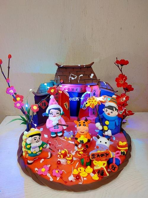 巧手捏彩泥 快乐度春节"之纸盘上的春节_亲子_寒假去哪玩_教育_小学