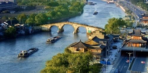 图为京杭大运河(杭州)拱宸桥 佚名摄