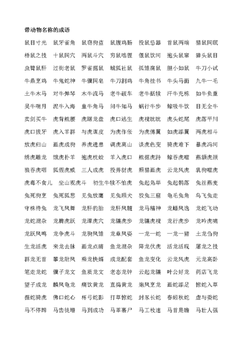 带动物名称的成语.doc