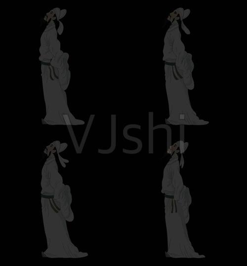 李白剪影诗人通道 无限循环