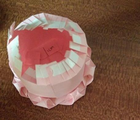 手工自制折纸立体蛋糕图解法