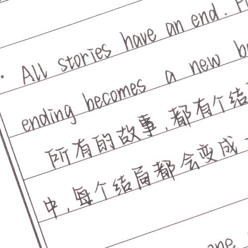 昭亭轩挽鸢体英文手写字帖女生字体漂亮练字中英硬笔网红神仙行书